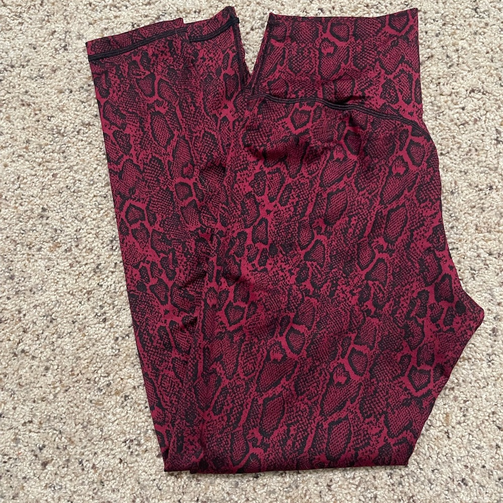 BuffBunny Large Red Snake Print Leggings